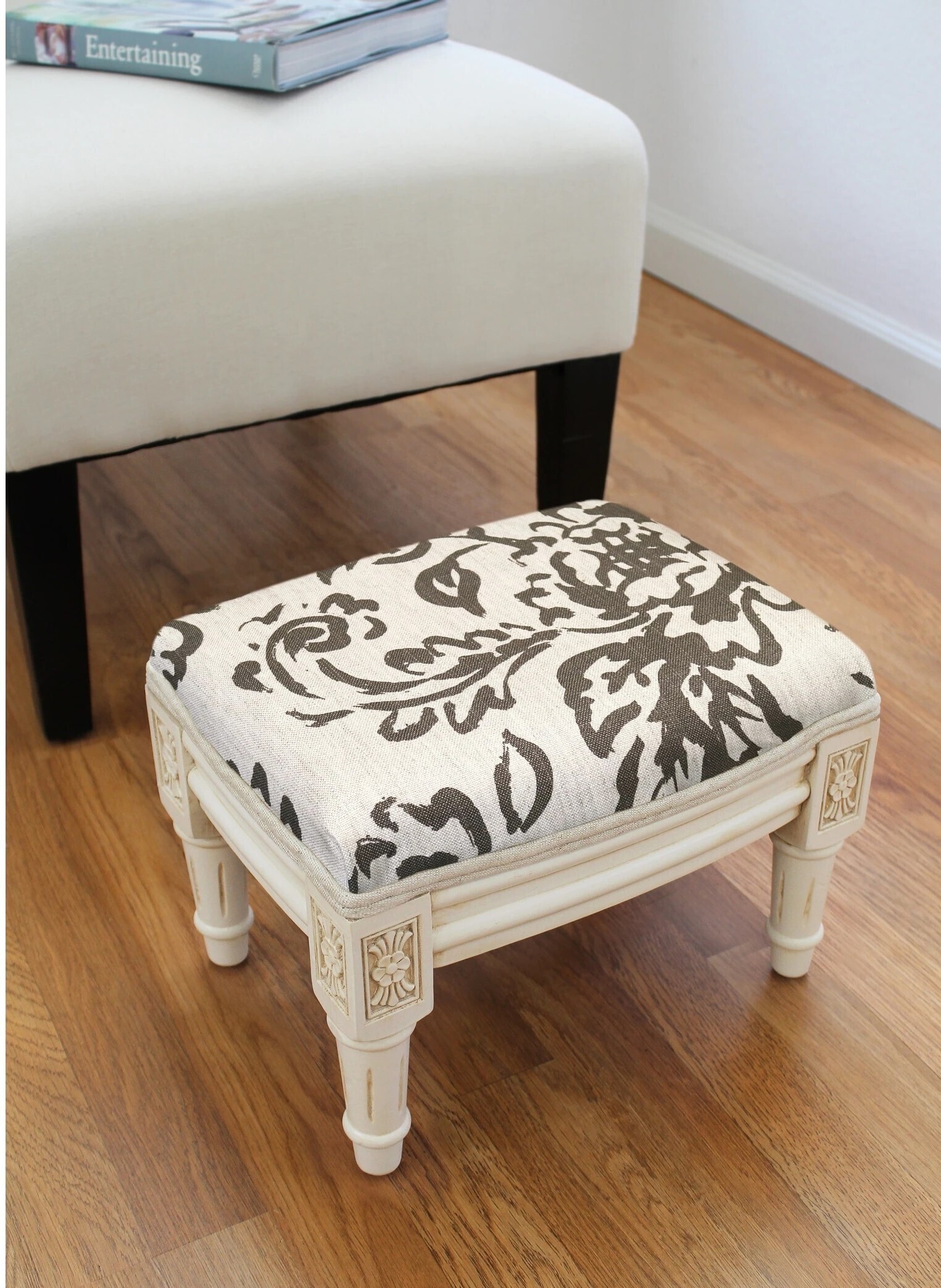 Ornate low foot stool