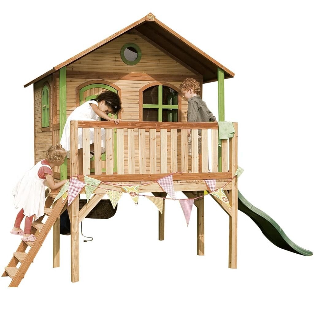 Outdoor Large Kids Playhouse With Slide