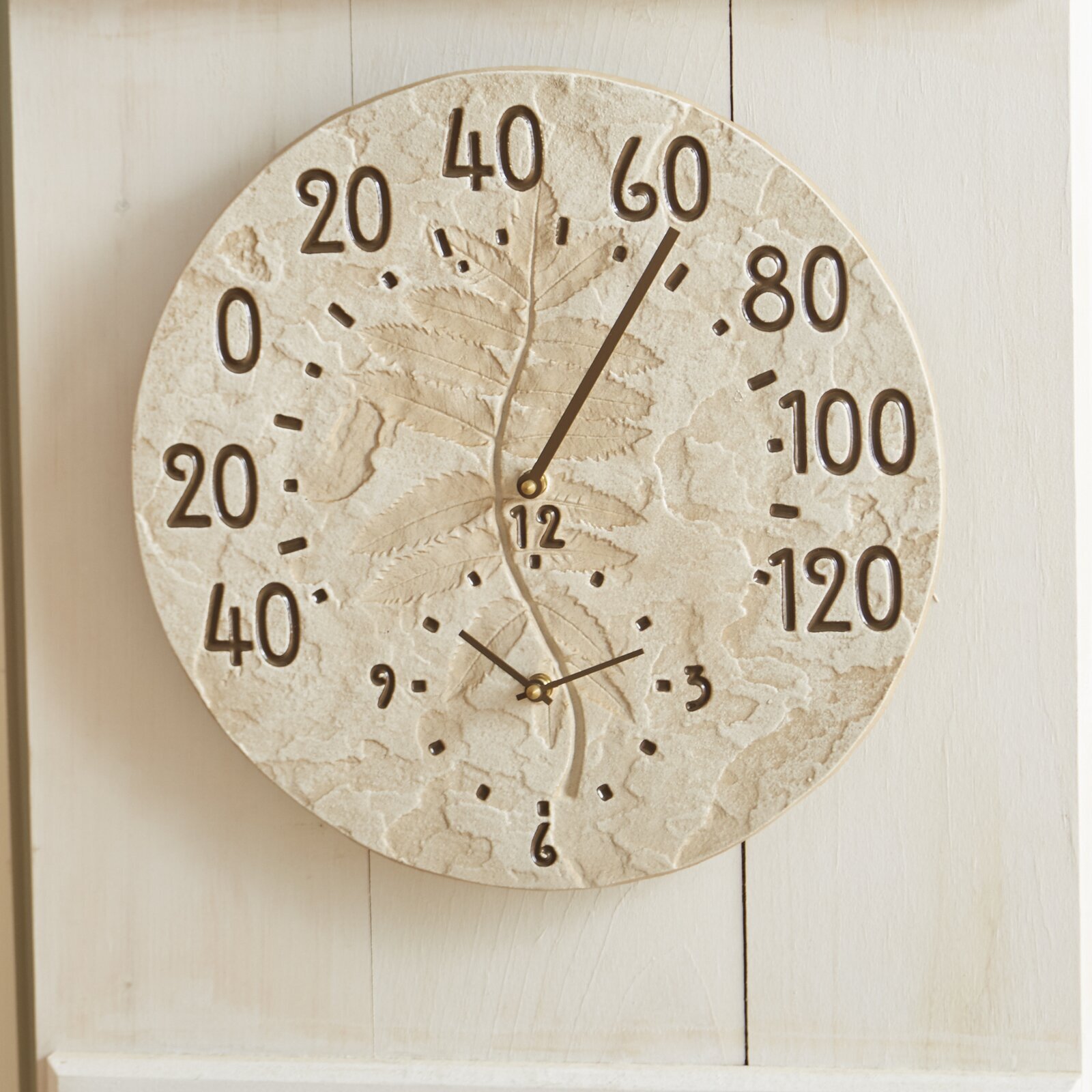 Outdoor Wall Clock and Thermometer