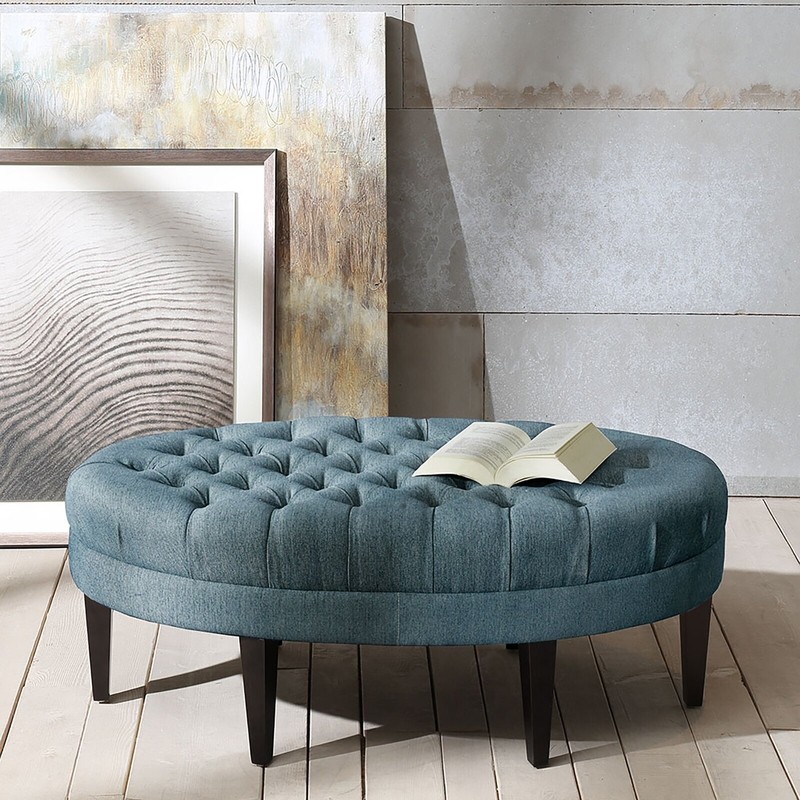Oval ottoman coffee table