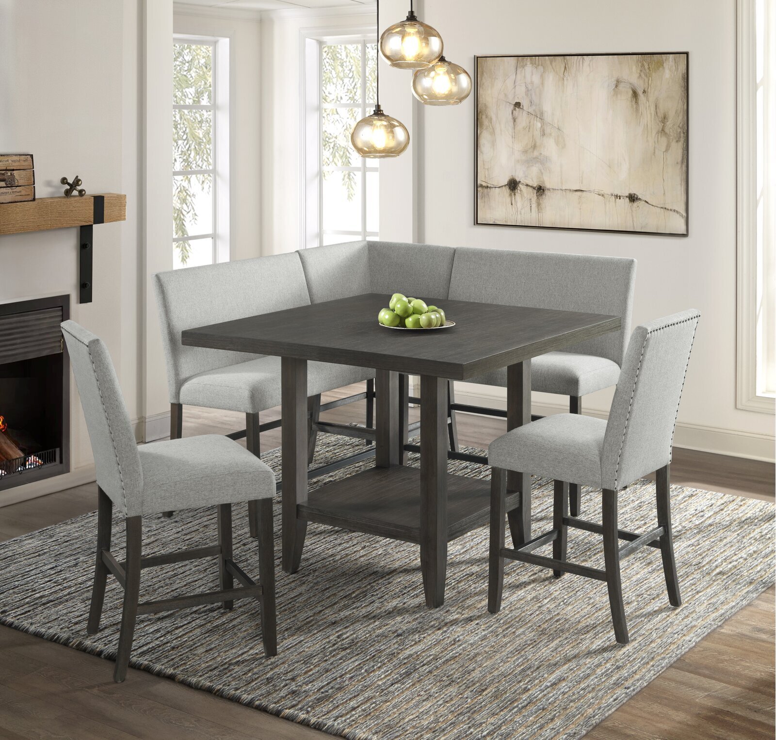 Pared Back Modern Upholstered Dining Bench Seating 