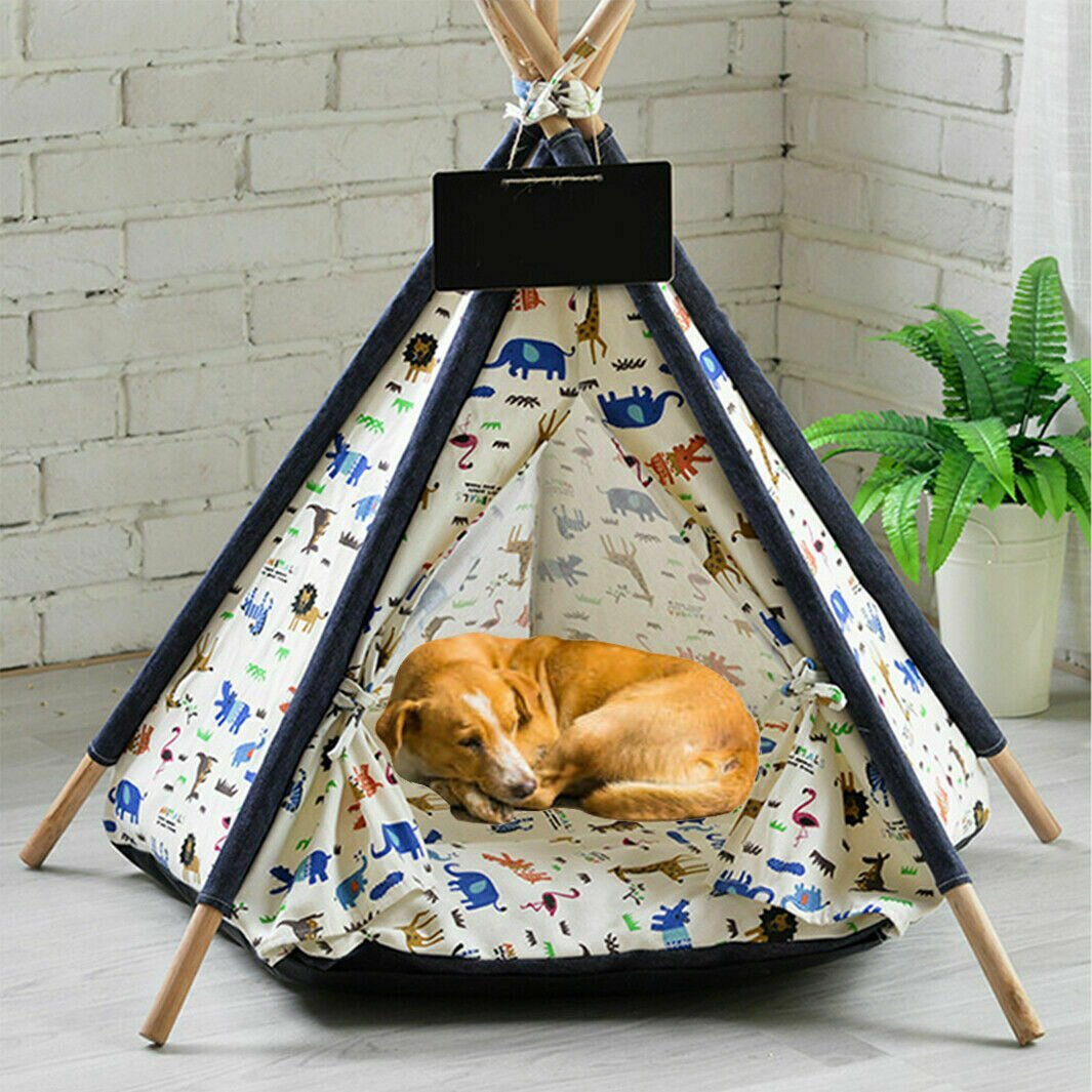 Cesicia Dark Gray Medium Outdoor Furniture Pet Patio Furniture Seasonal PE Wicker Pet Furniture Dog Bed with Canopy