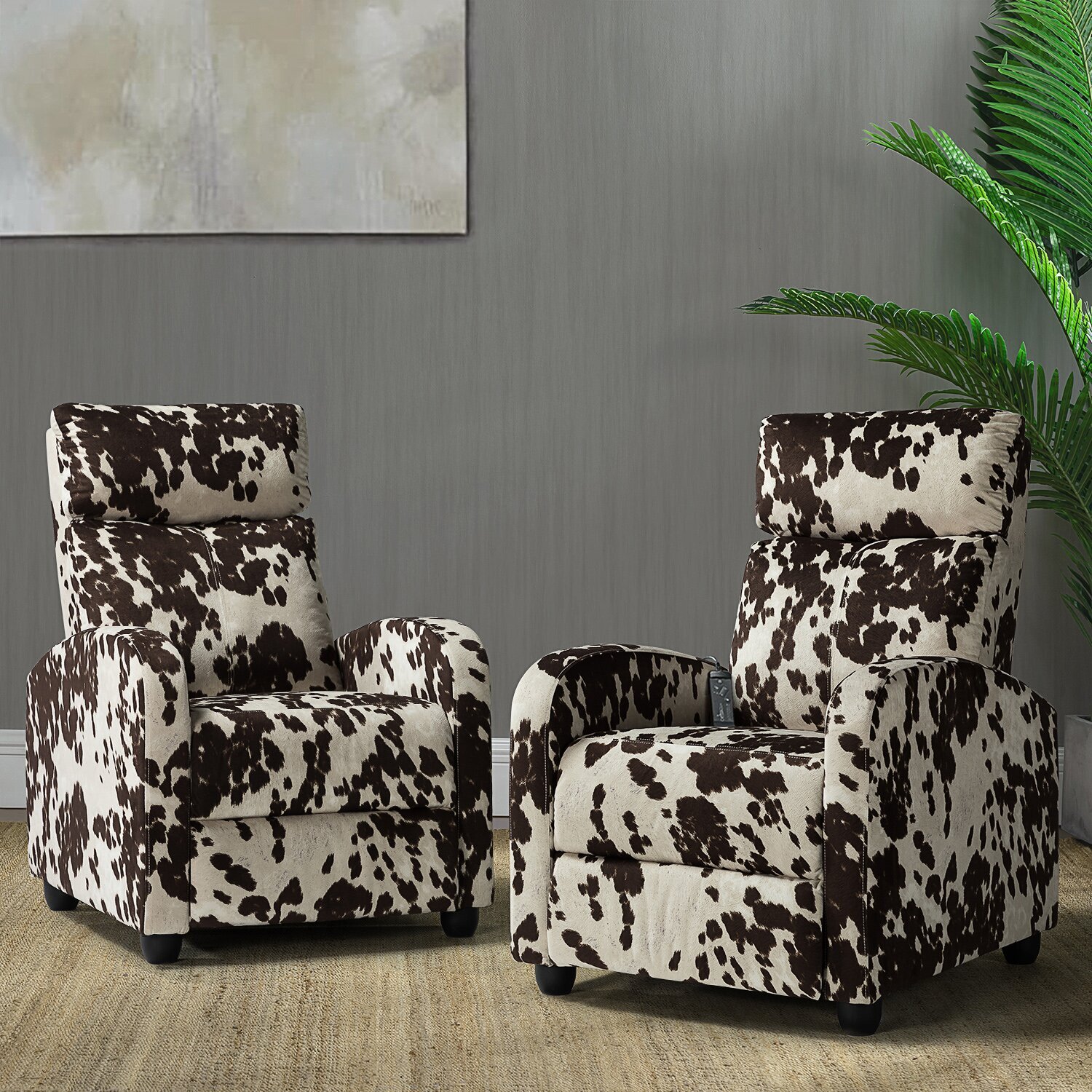 Patterned Club Chair Recliner