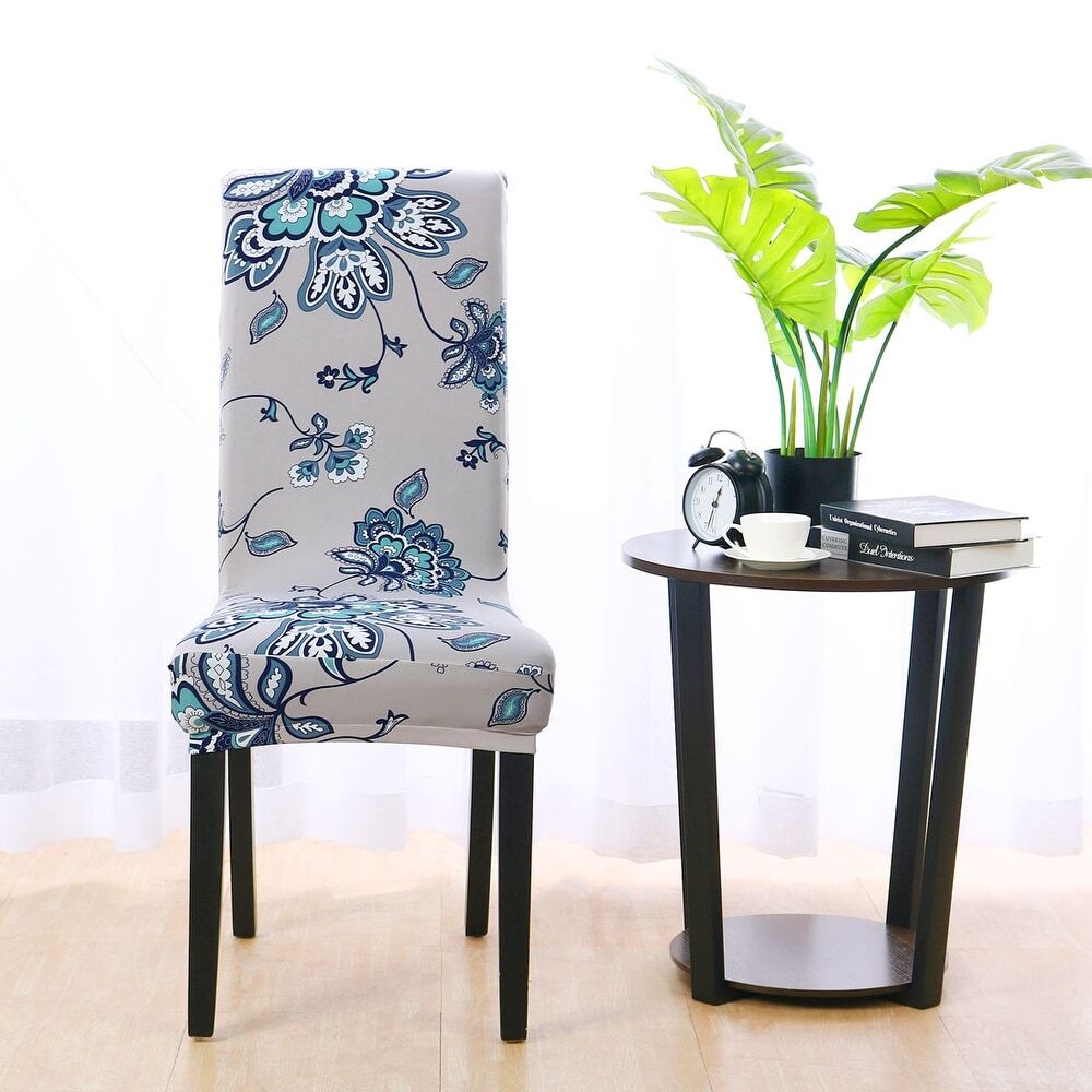 Patterned modern dining room chair covers