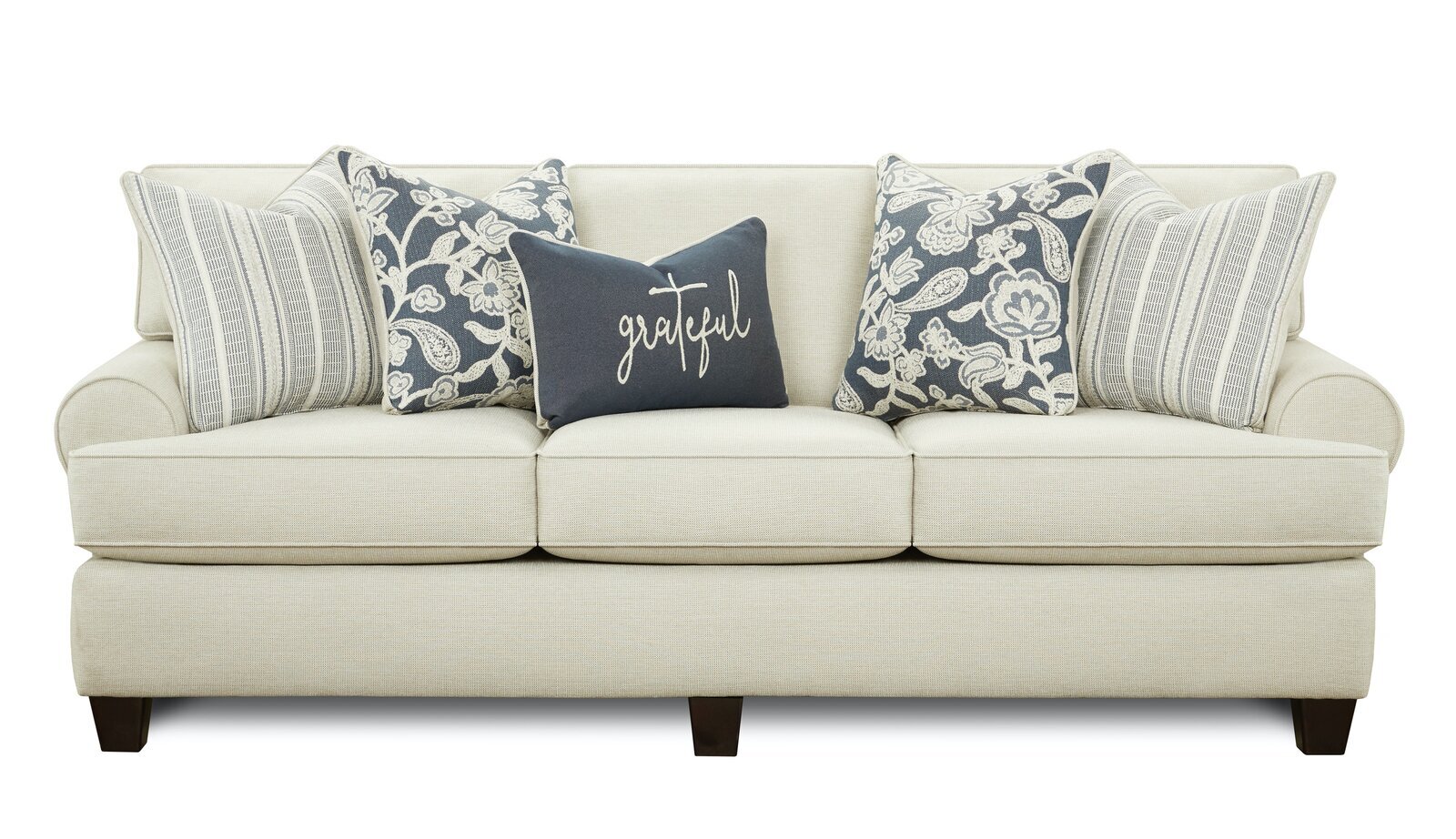 Patternson 88” Round Arm Sofa Bed