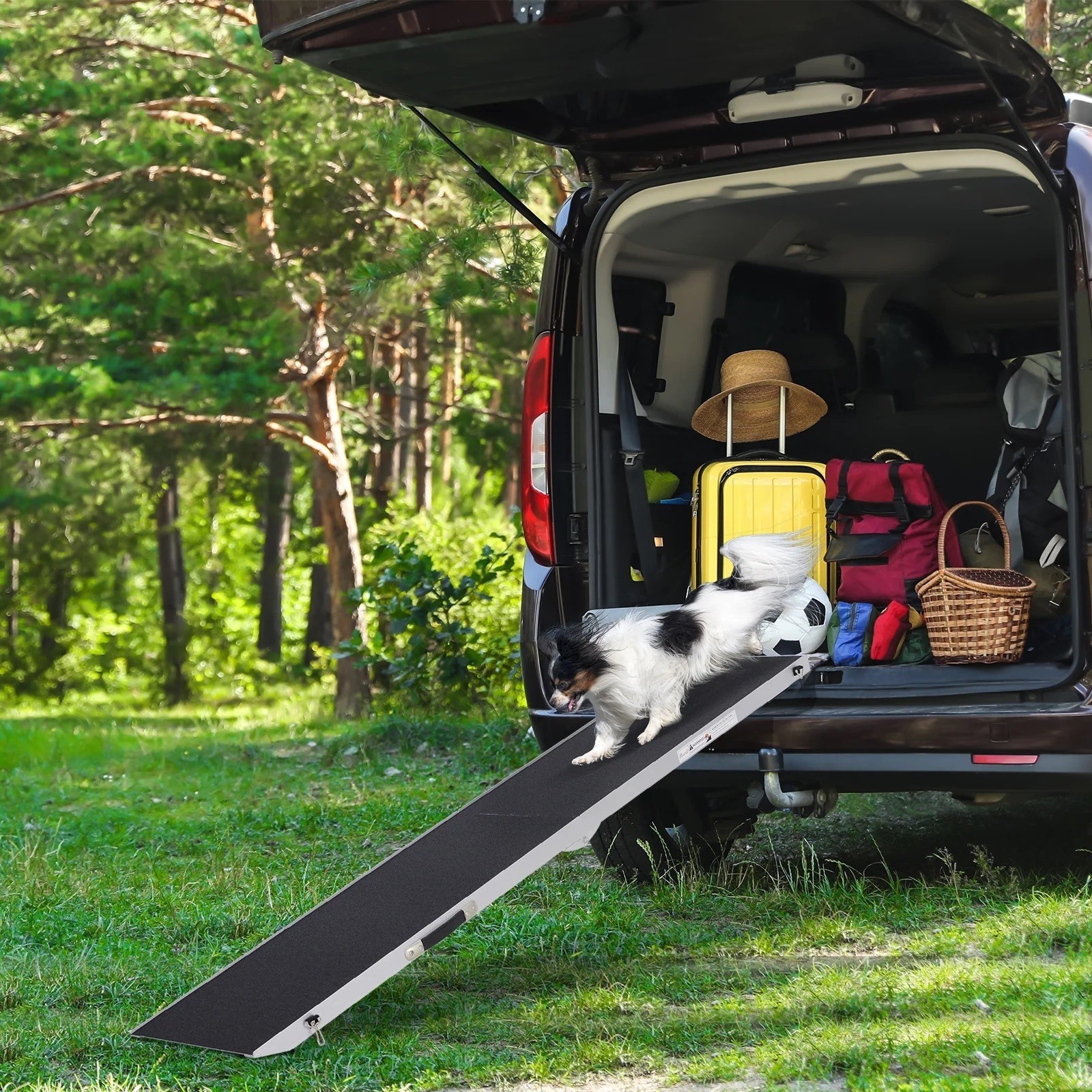 PawHut Portable Bi Fold Folding Vehicle Pet Ramp for Large Dog or Animals