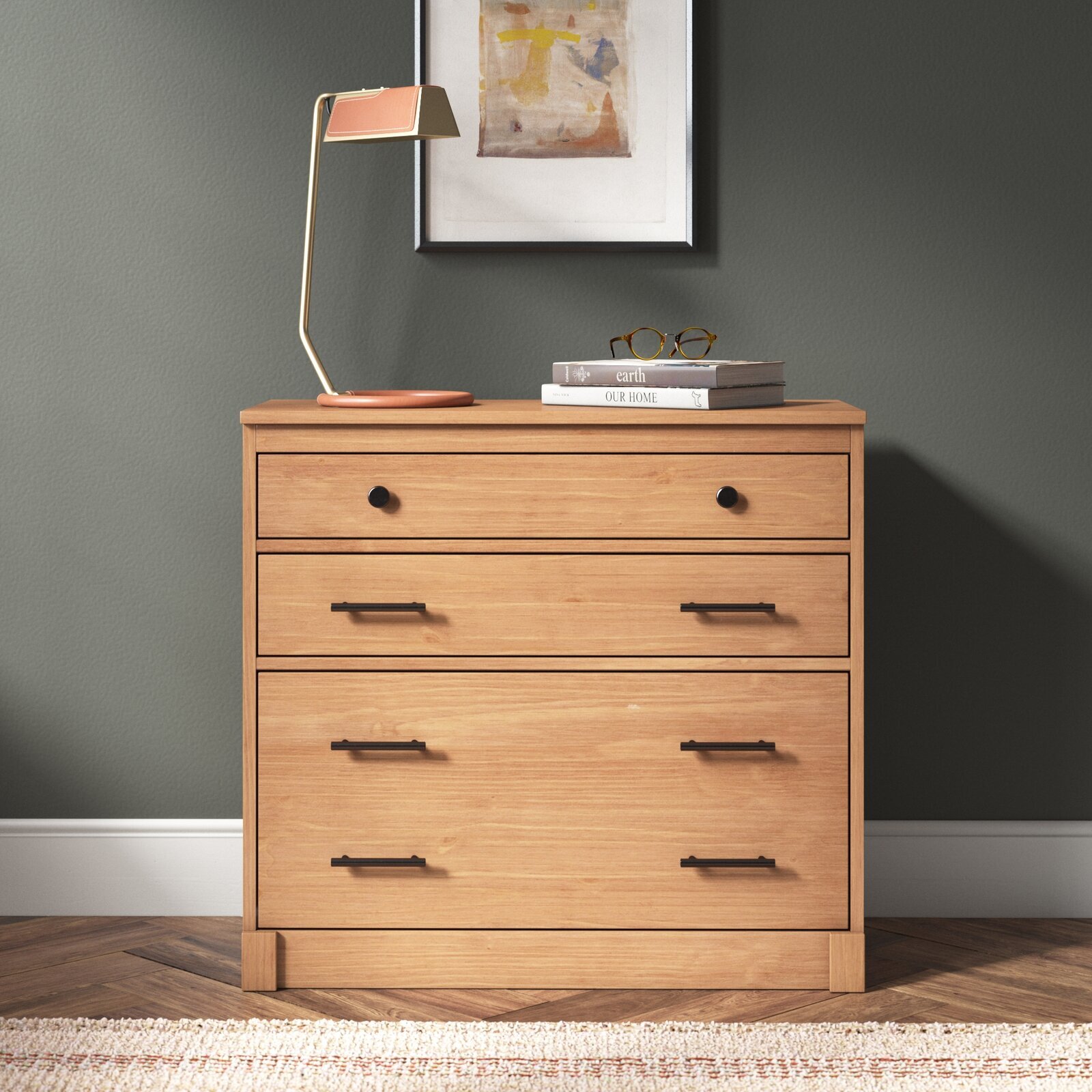 Pine Solid Lateral File Cabinet
