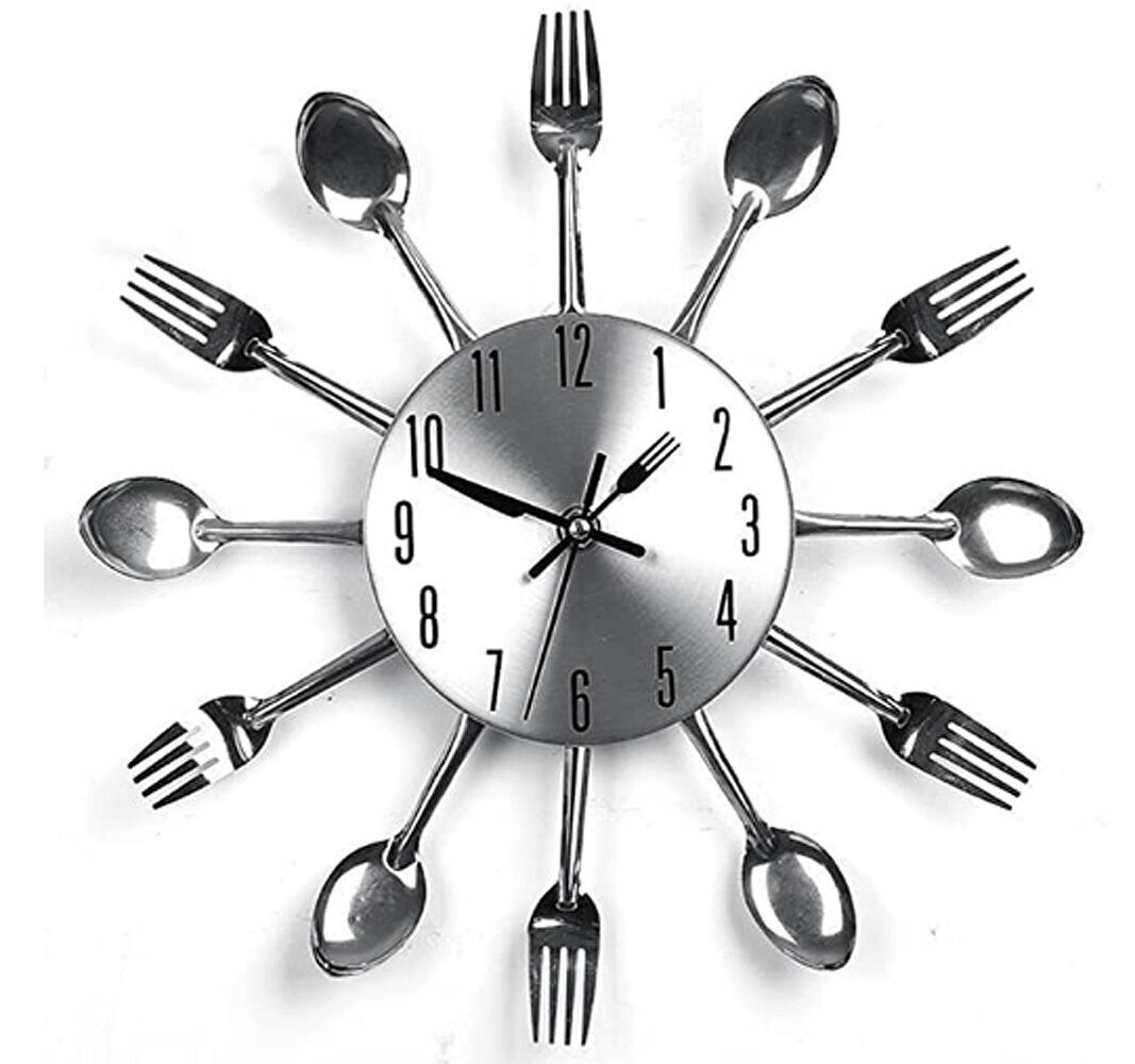 Quirky Utensil Kitchen Clock