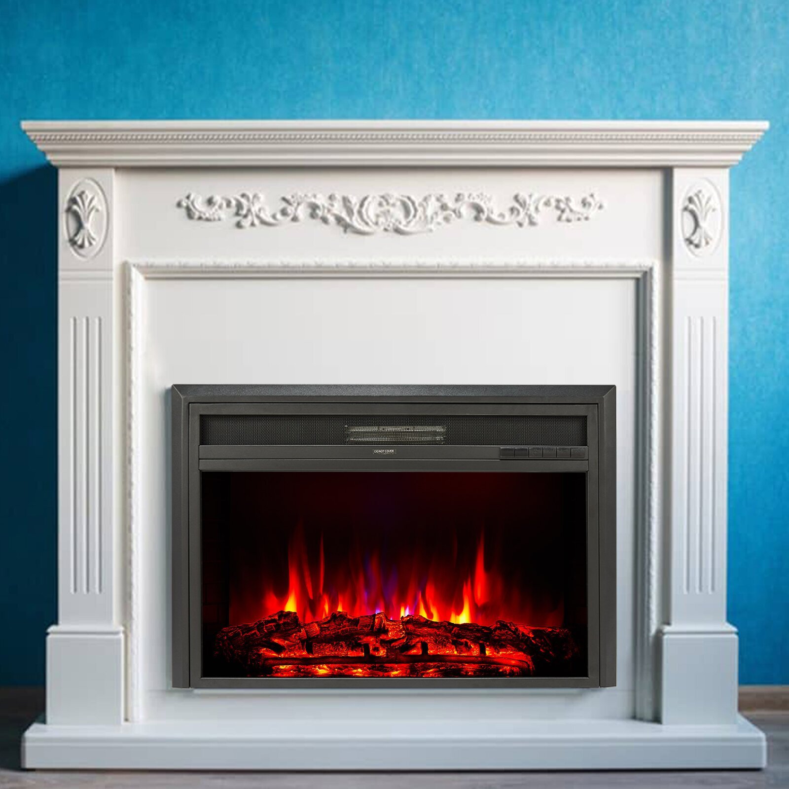 Realistic Traditional Style Fake Fireplace No Heat