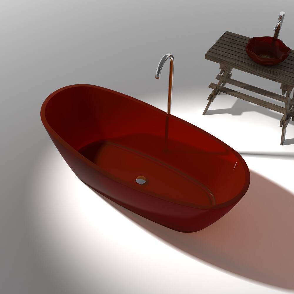 Red Large Bathtub 