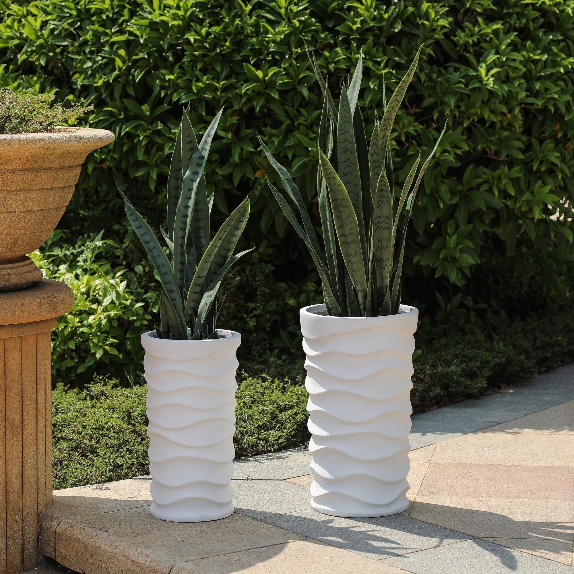 Set of tall ceramic pots