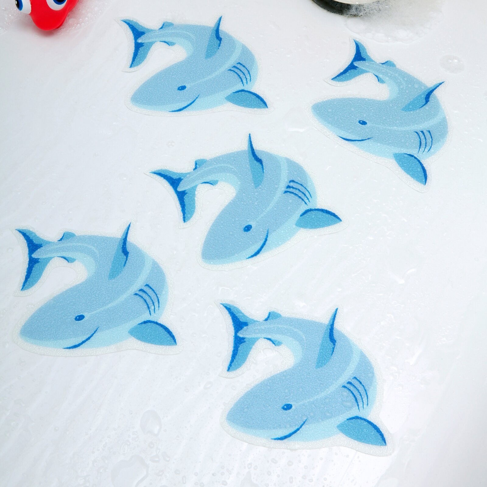 Shark Tub Tattoo Plastic / Vinyl Non Slip Shower Mat