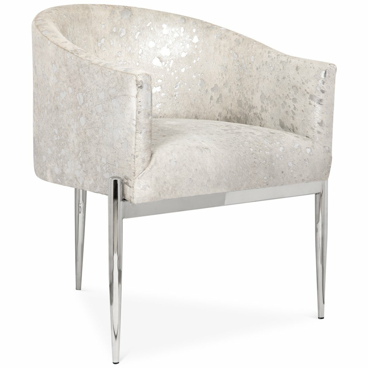 Silver Art Deco Accent Chair