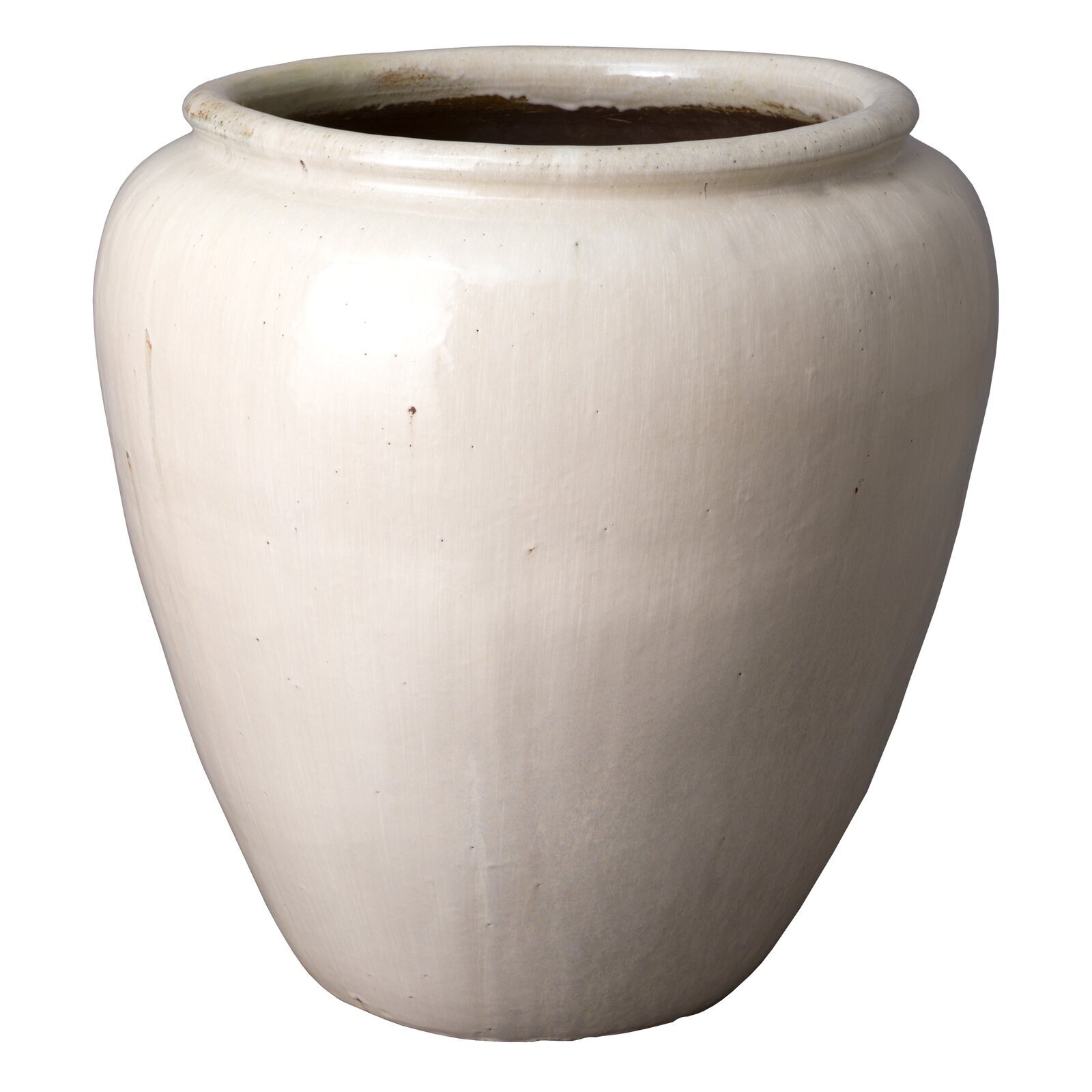 Smooth and White polished Extra large Ceramic Planters for Outside