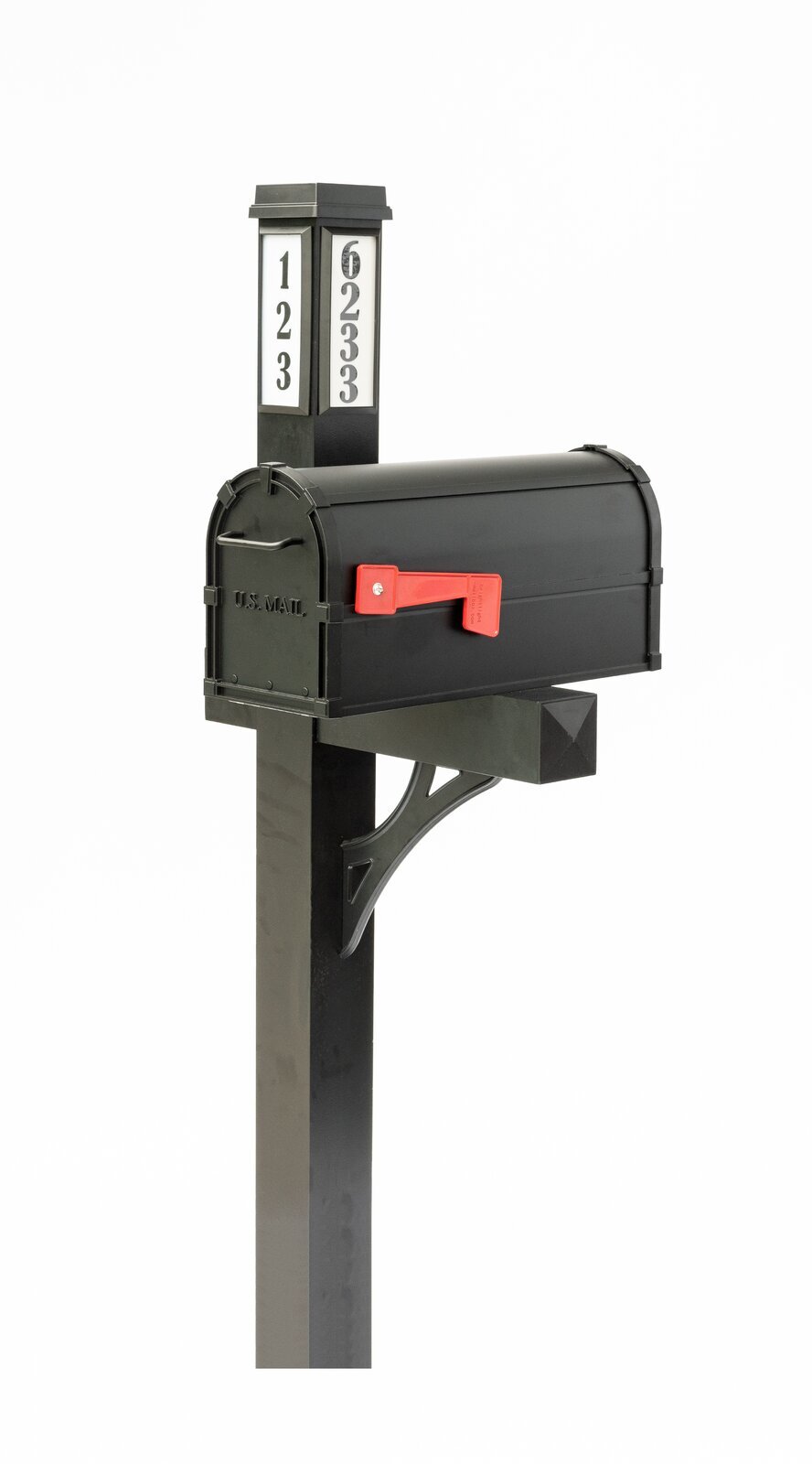Solar Illuminated Mailbox with Post Included