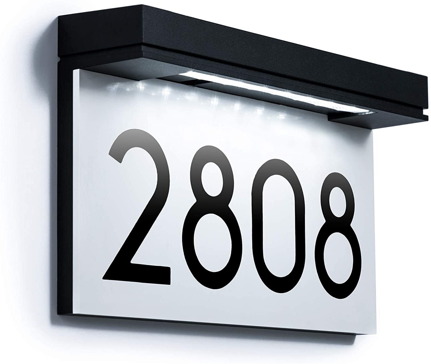 Solar Powered LED Light House Number Door Sign Plaque Street Address LampS P7C5 