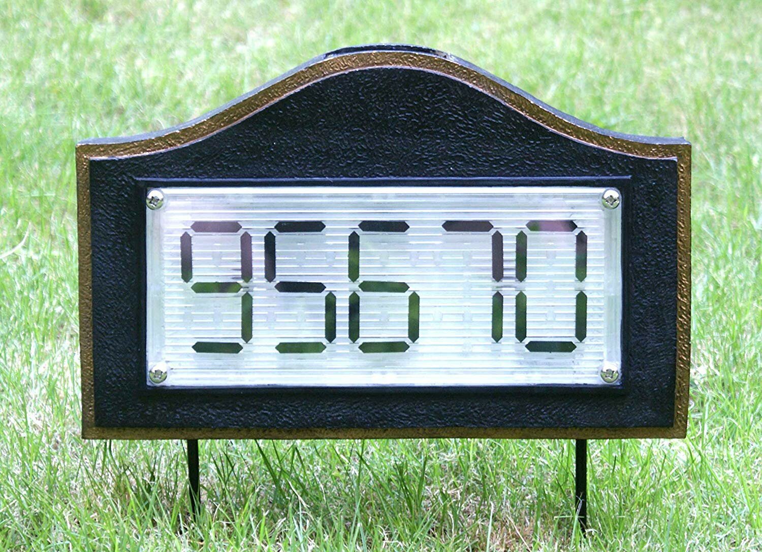 Solar Powered House Address Lawn Plaque