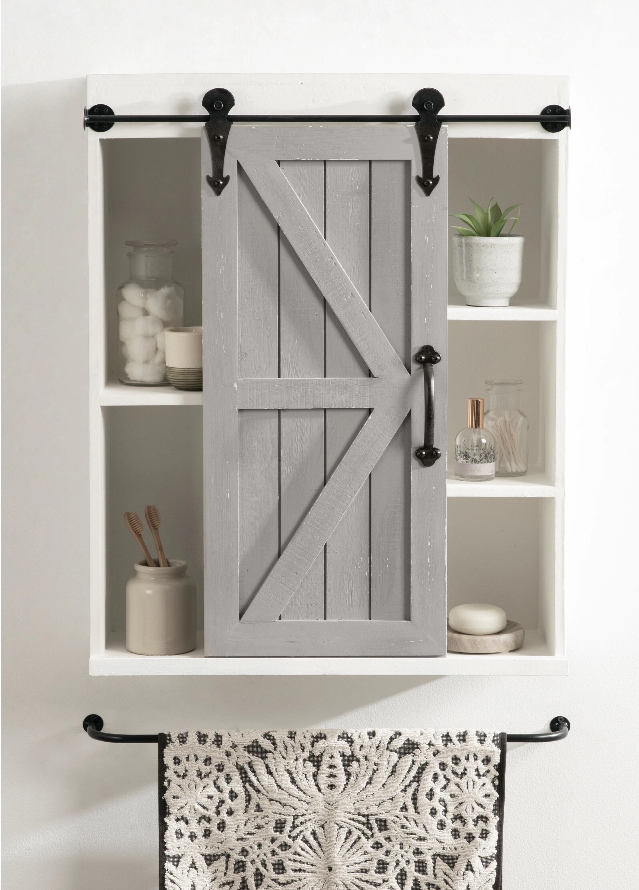 Custom Bathroom Storage Wall Cabinet - Solid Wood