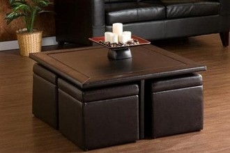 Round Ottoman Coffee Table With Storage - Foter