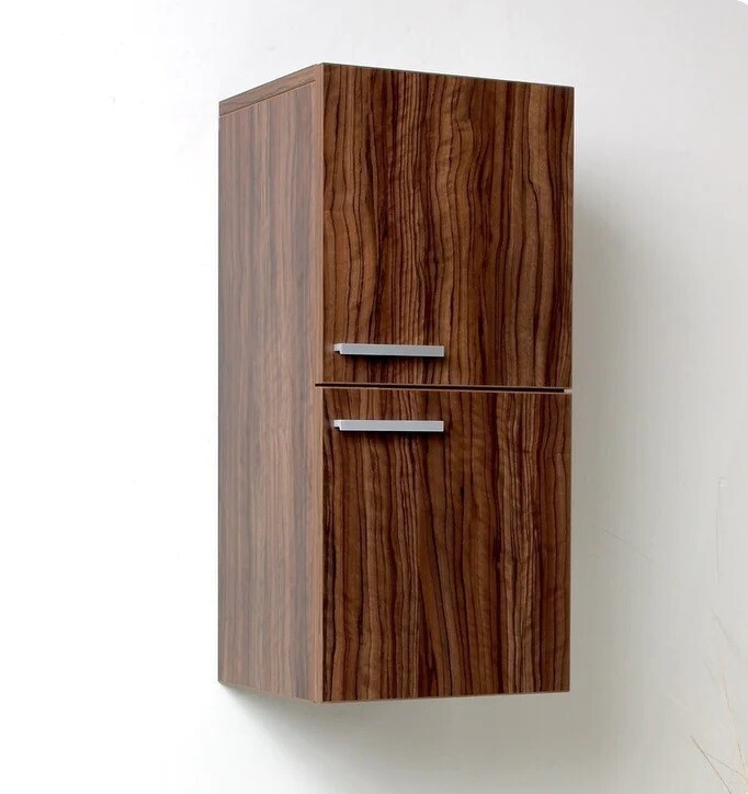 Stacked Vertically Aligned Custom Bathroom Wall Cabinet