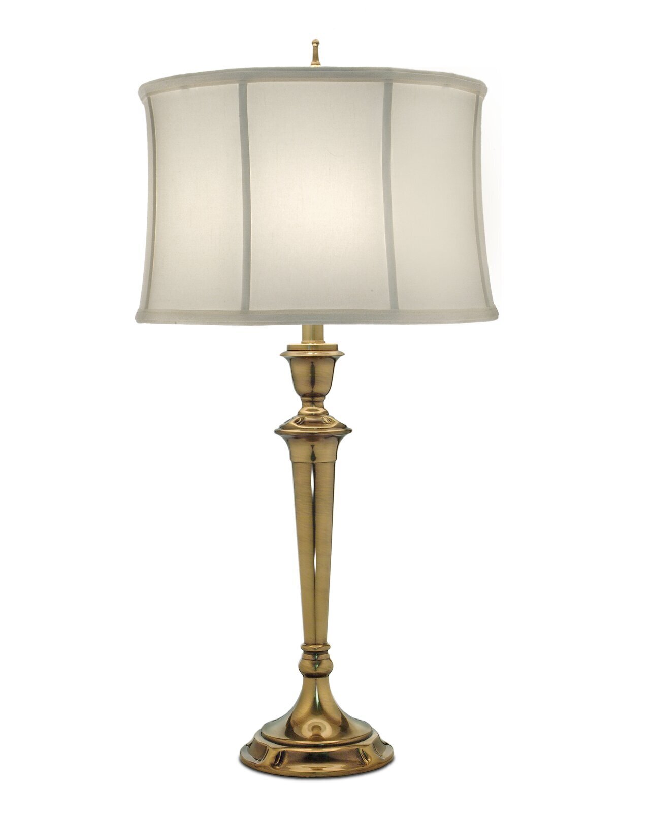 Stiffel brass lamps with hourglass shade