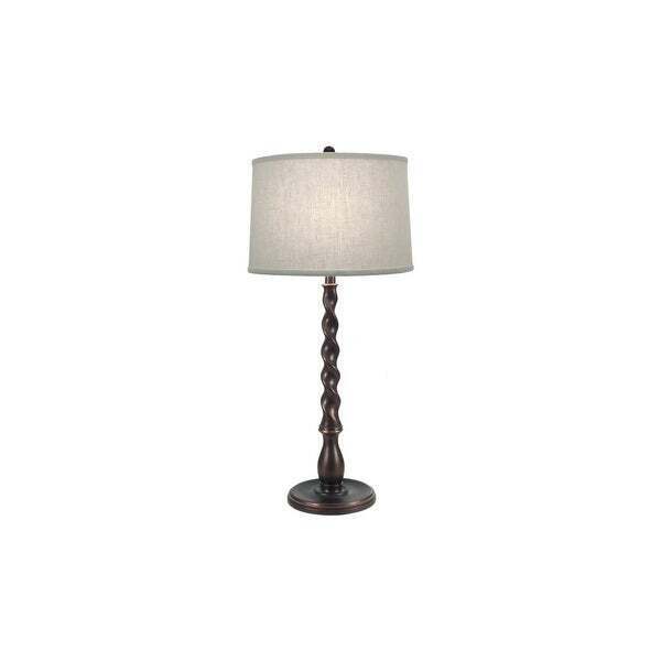 Stiffel table lamp with a twisted base