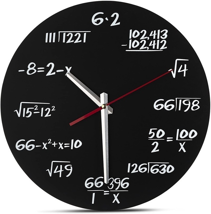 Strange wall clocks for math lovers