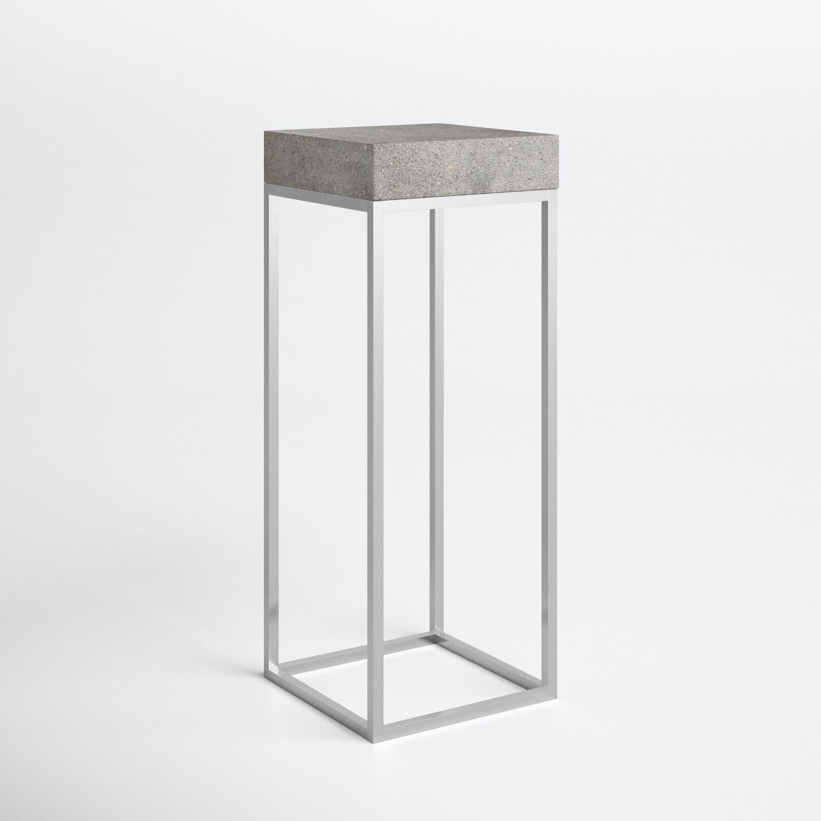 Tall Square Open Pedestal Planter Table for Indoors