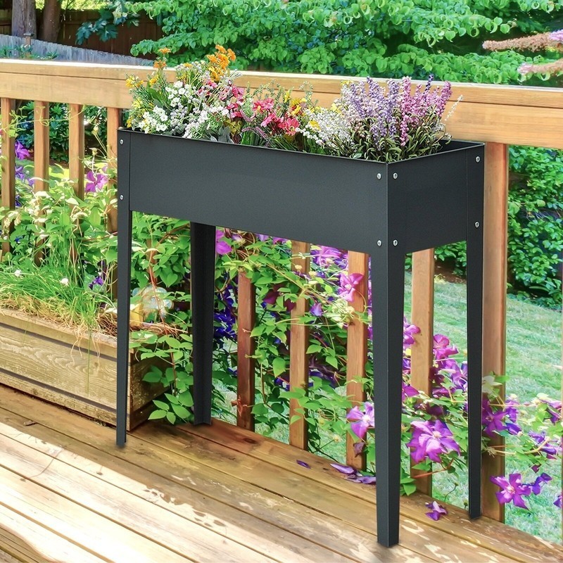 Thin Steel Elevated Planter