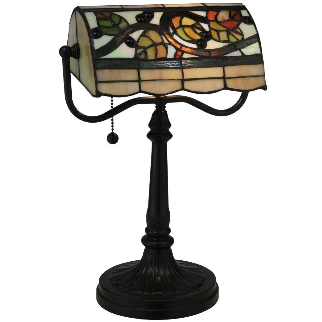 Tiffany Style Traditional Bankers Lamp