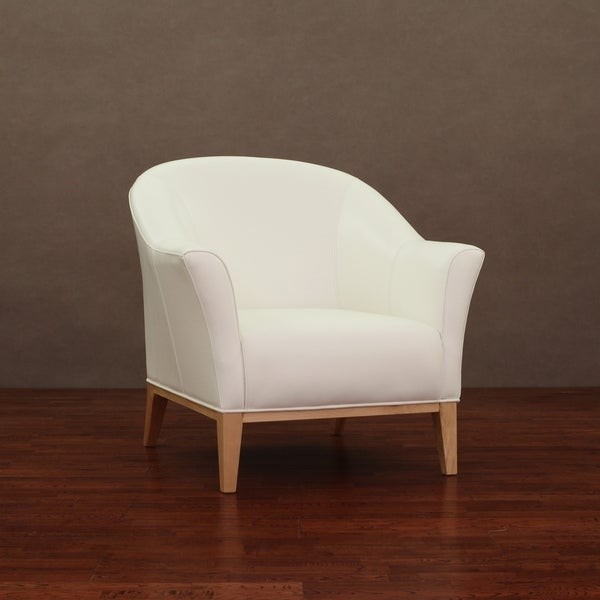 Tivoli modern white leather chair overstock tm shopping