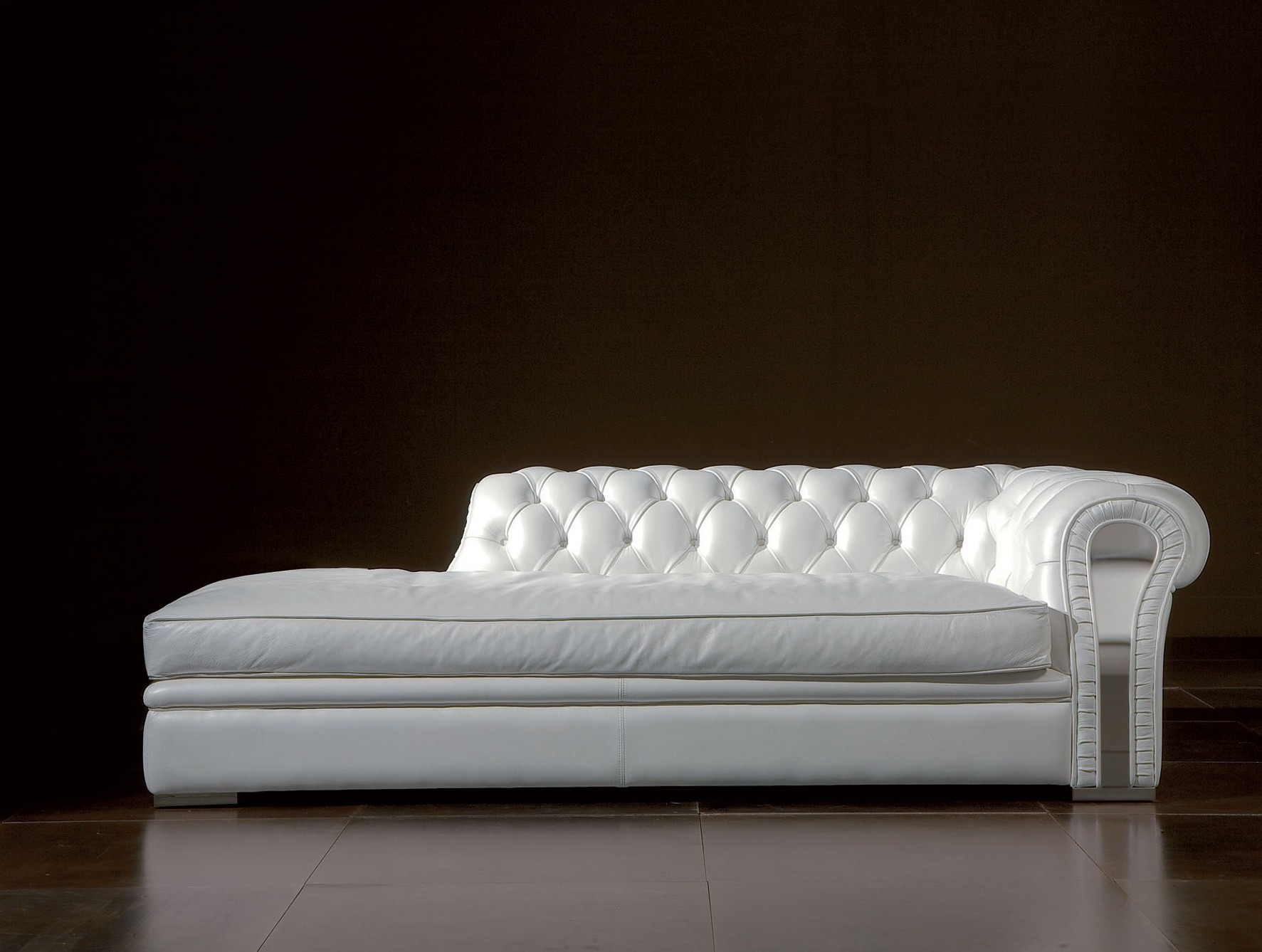 Top 15 of white leather chaise lounges 2