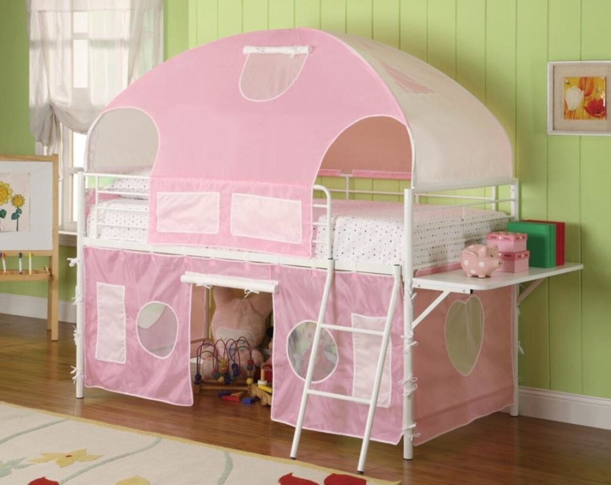 Top bunk bed tent that’s pink, pretty, and beautiful 
