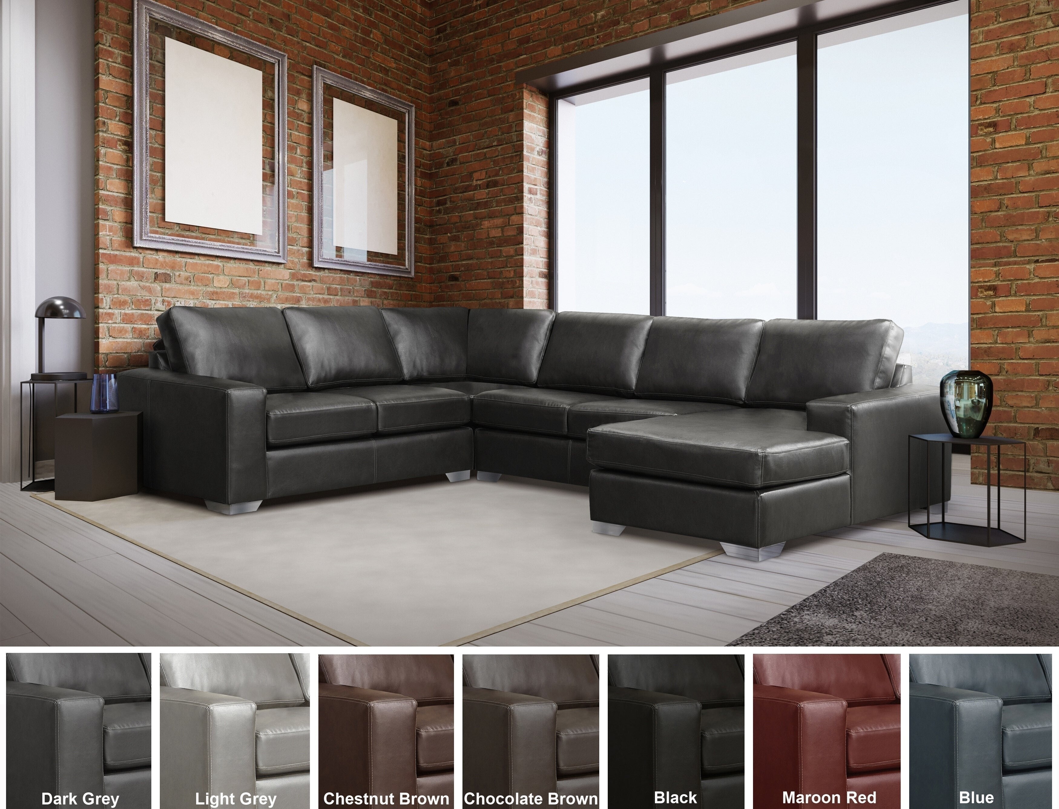 natali top grain italian leather sofa