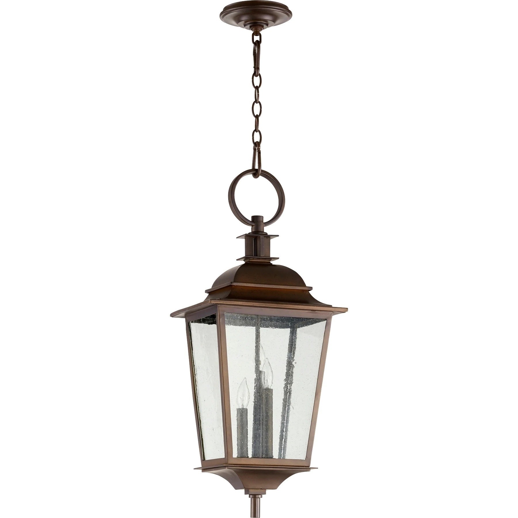Traditional looking extra large outdoor hanging light with candles
