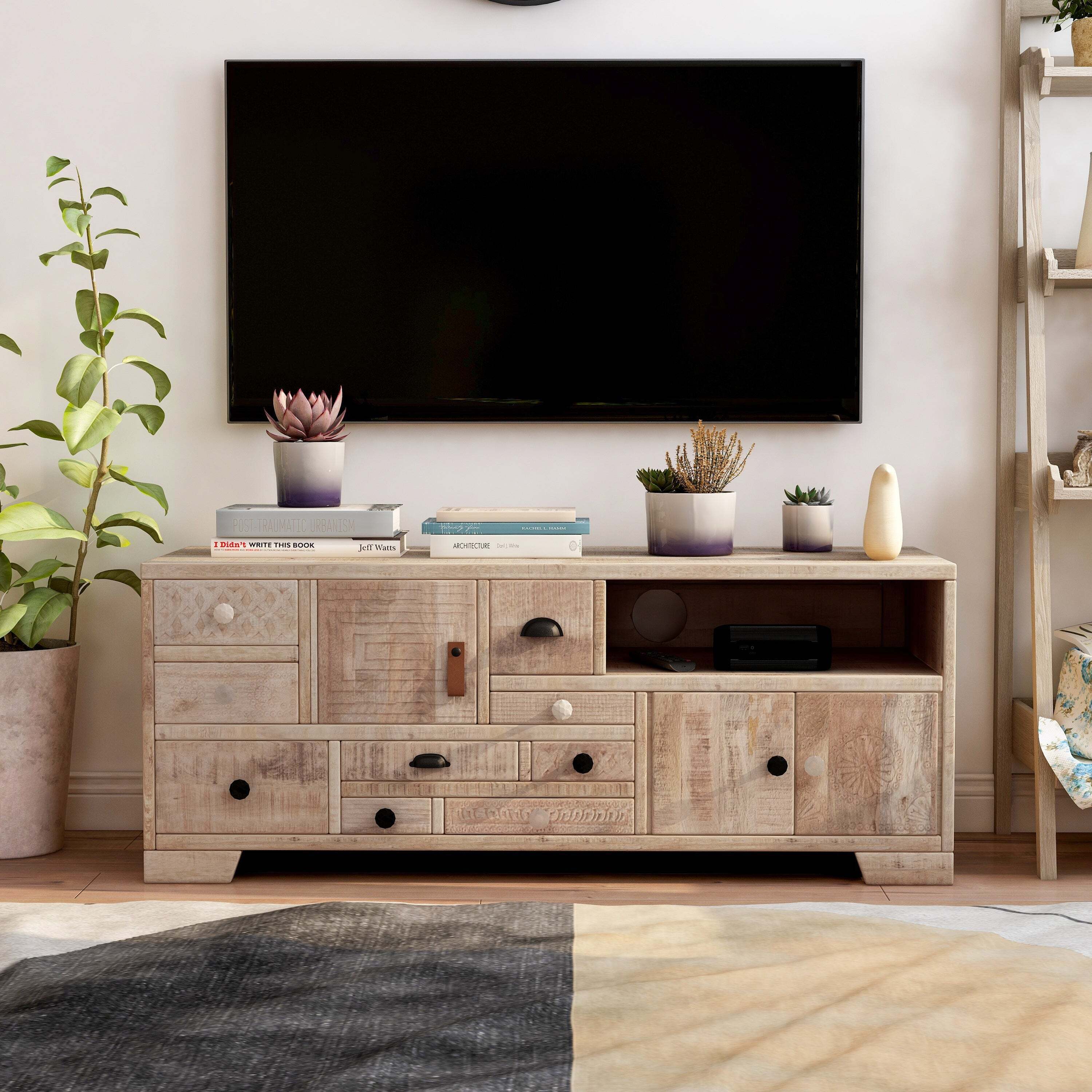 TV cabinet with statement drawers