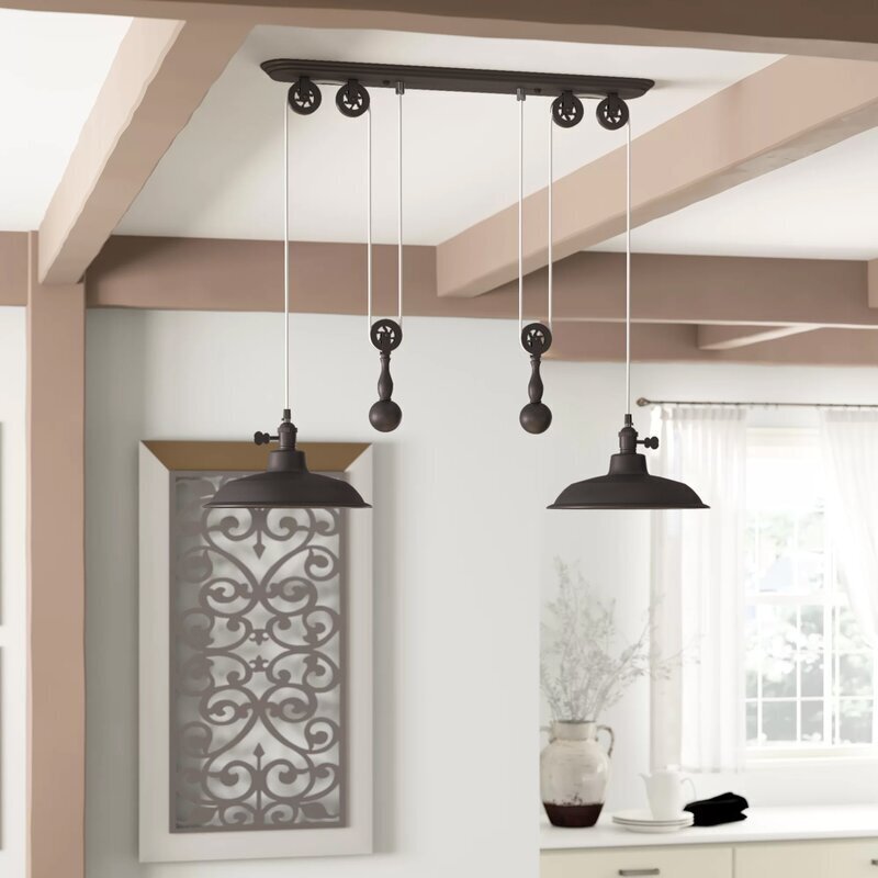 Weighted and Shaded Kitchen Pendant Lights 