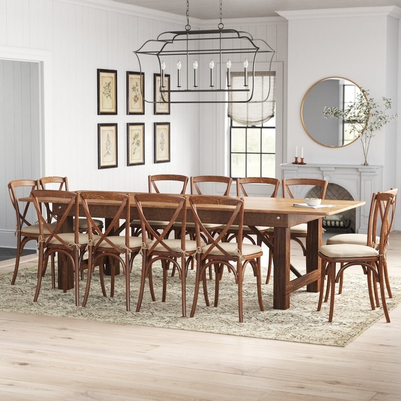 Wide 12 Person Dining Table