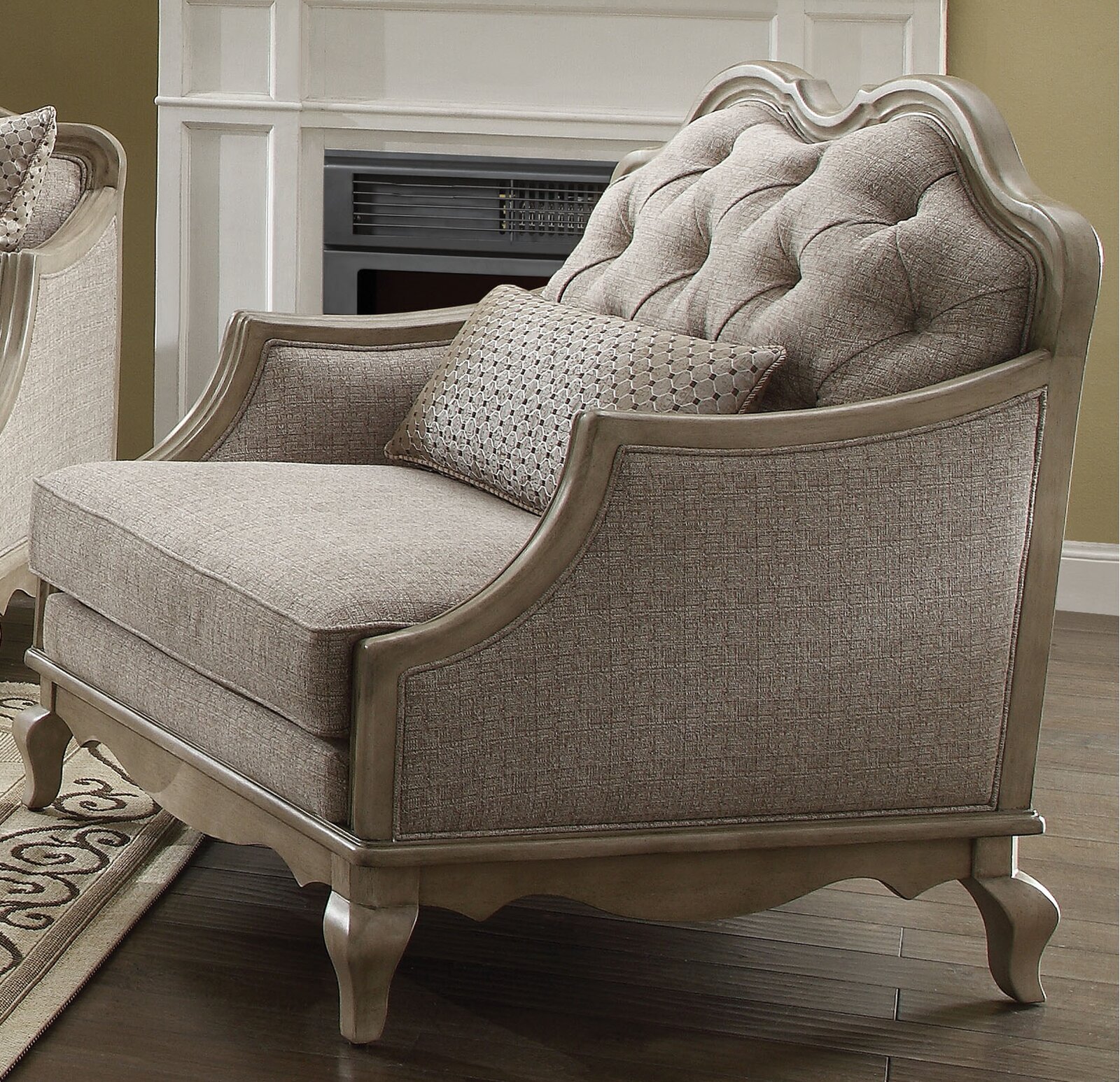 Wide French Style Armchair