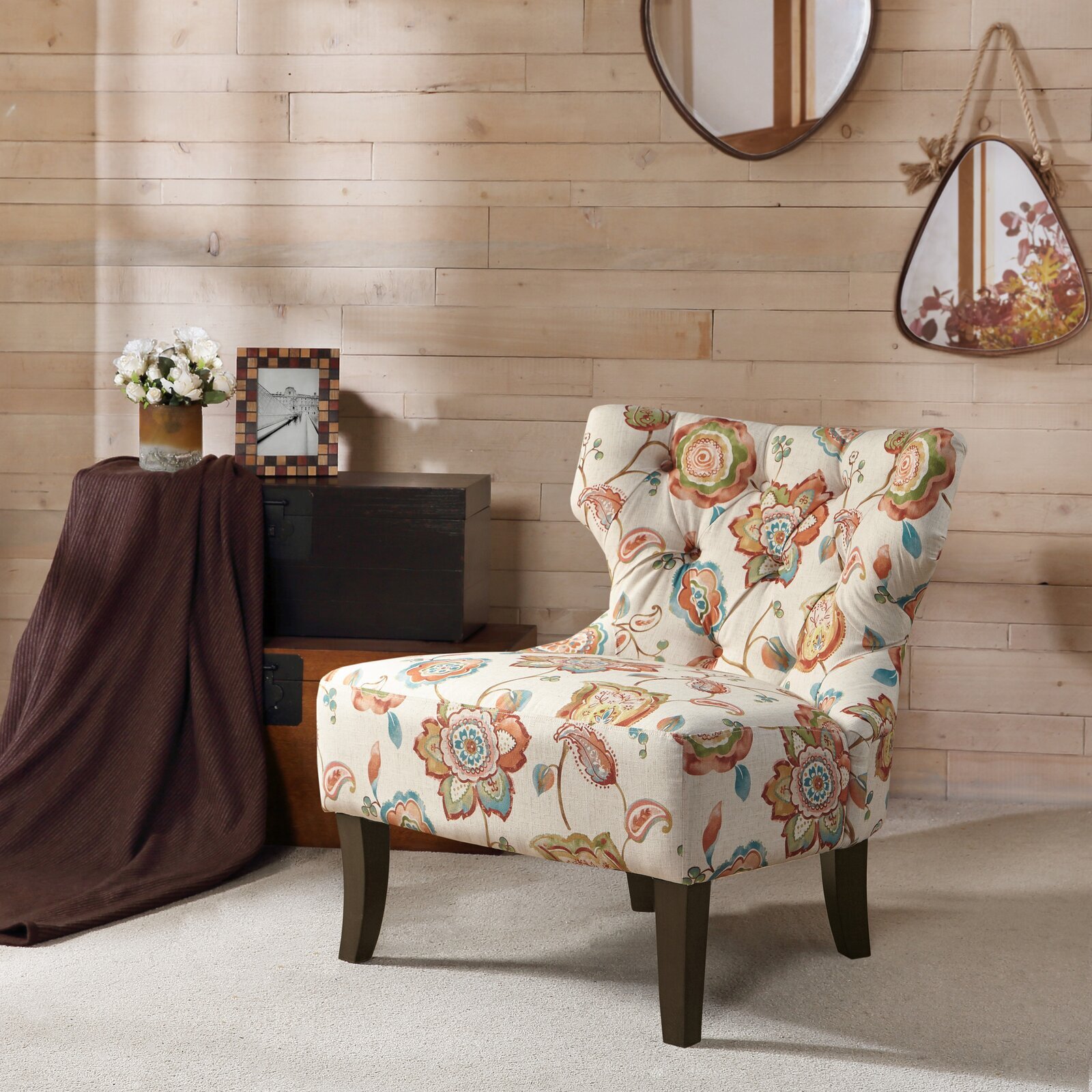 Wingback chair that’s a beautiful floral statement 