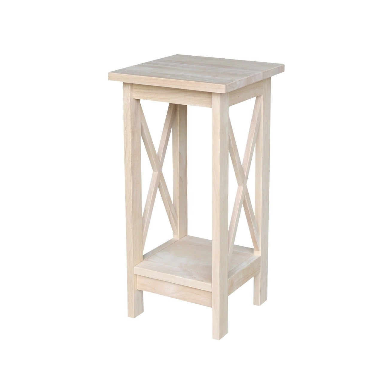 Wood plant stand in lighter finishes