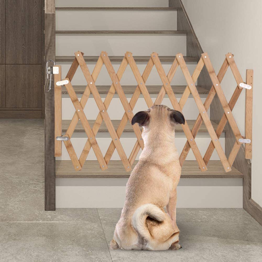Wooden Expandable Accordion Dog Gate