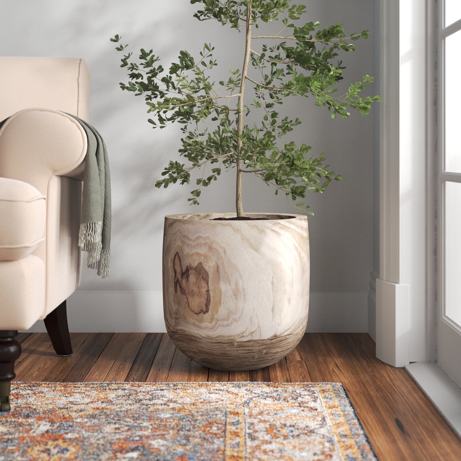 Wooden Large Pot for Indoor Plants
