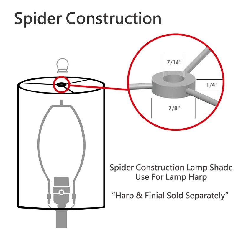 10'' H x 9'' W Faux Linen Drum Lamp Shade ( Spider ) in Beige/Gold
