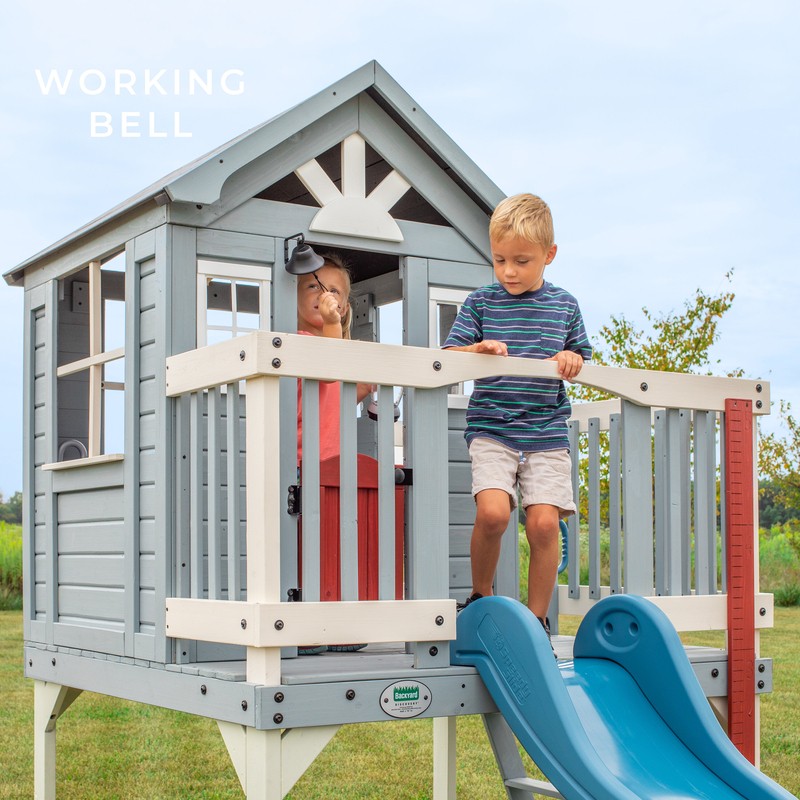 10' x 6' Outdoor Cedar Playhouse with Kitchen