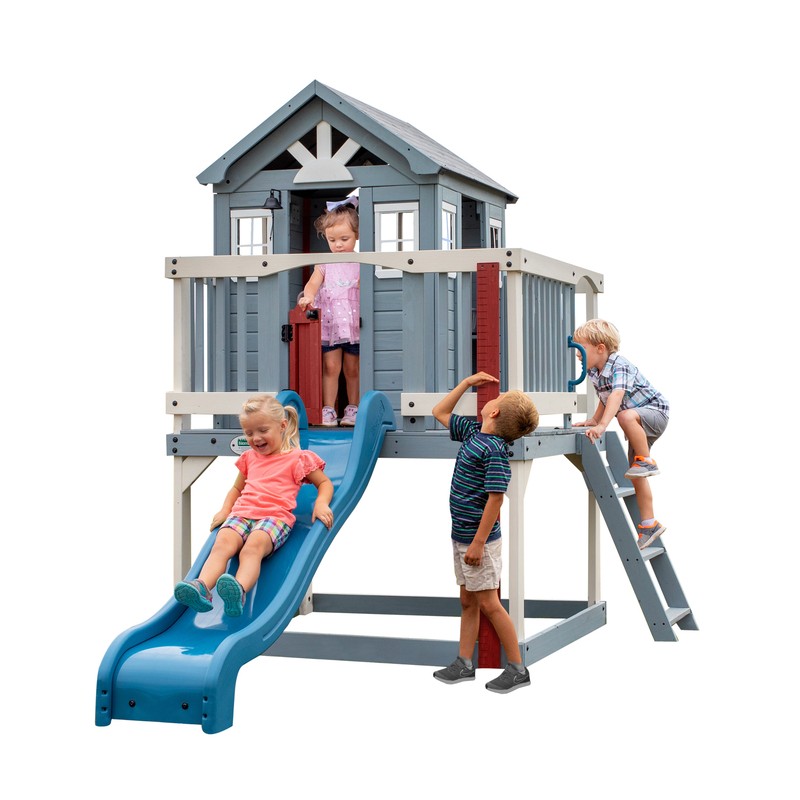 10' x 6' Outdoor Cedar Playhouse with Kitchen