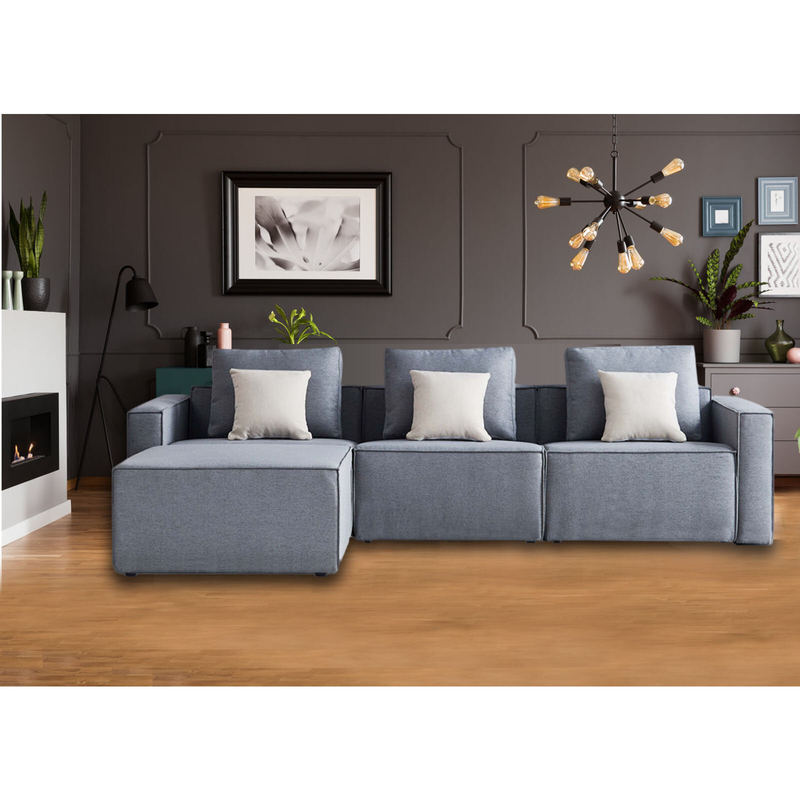 108'' Fabric Sectional Sofa Reversible L-Shaped Upholsted Sofa