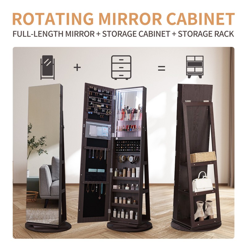 14.5'' Wide Jewelry Armoire with Mirror