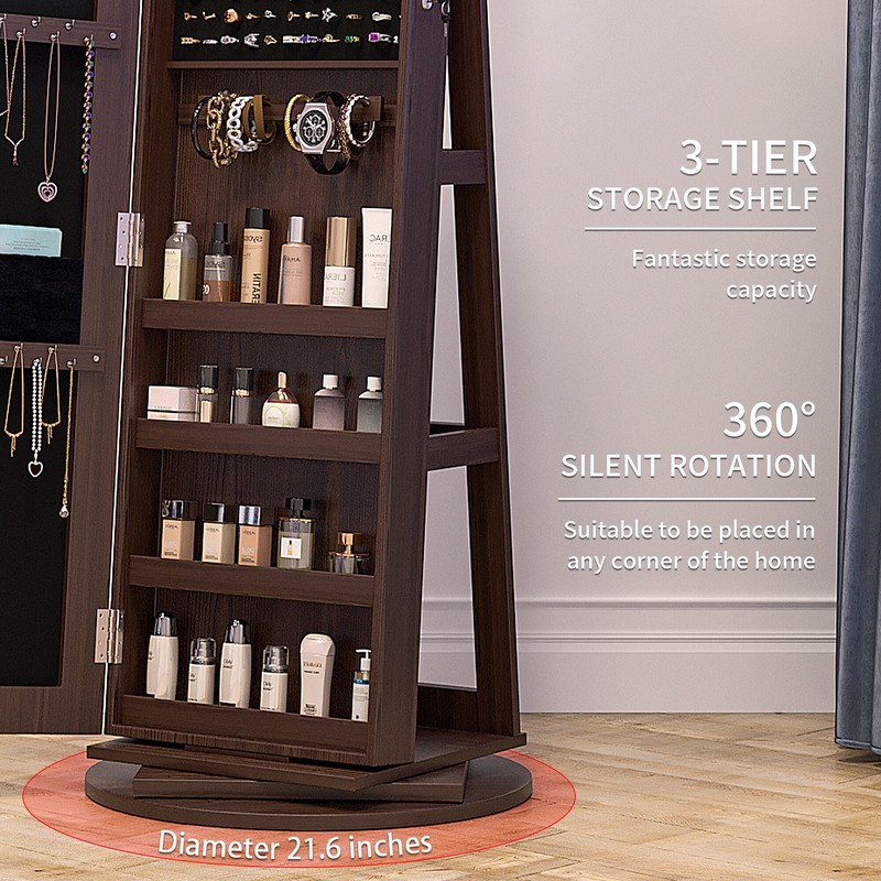 14.5'' Wide Jewelry Armoire with Mirror