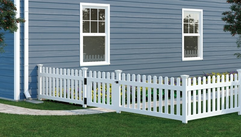 2.6 ft. H x 3.5 ft. W Newport Vinyl Picket Gate